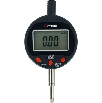 PRIDE Digitální úchylkoměr, rozsah měření 0-12,7 mm, číslicový krok 0,001 mm