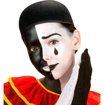 Karnevalový doplněk Dětská čepice smutný klaun (pierrot)
