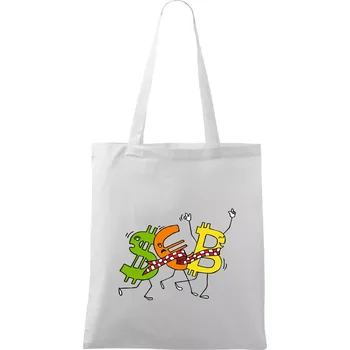 Bitcoin (Pecka design) - Taška bavlněná - 42 x 38 cm ( Bílá )