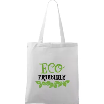 Nákupní taška Eco friendly - lístečky - Taška bavlněná - 42 x 38 cm ( Bílá )