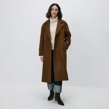 Dámský kabát Reserved - Kabát s vlnou Manteco - hnědá - 726AY-88X - 726AY-88X-S