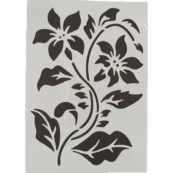 Šablona plastová pro kreativní tvoření - 15 x 21 - květina č.5