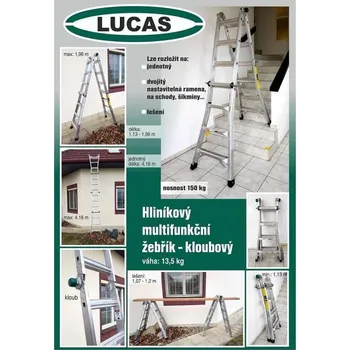 Žebřík Žebřík AL multifunkční LUCAS 1,13- 1,96 m