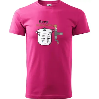 Pánská móda Recept houbová redukce - Klasické pánské triko vyšší gramáže - M ( Purpurová )