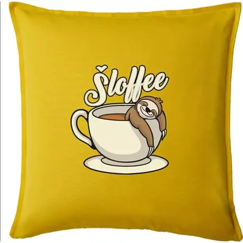 Polštář Šloffee - káva - Polštář 50x50 - 50x50 - Pouze potah ( Žlutá )