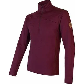 Pánská mikina mikina pánská SENSOR MERINO UPPER zip port red