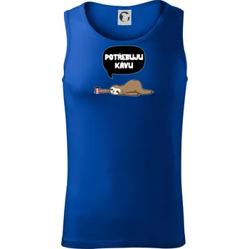 Potřebuju kávu lenochod - Tílko pánské Core - S ( Královská modrá )