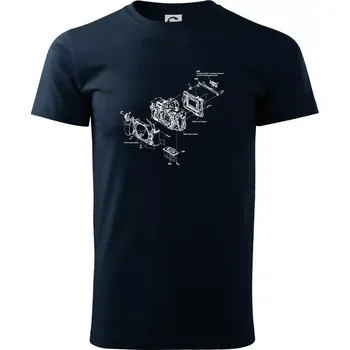 Nákres Digitální fotoaparát - Triko extra velké (5-8XL) - 7XL ( Námořní modrá (velmi tmavá - téměř černá) )