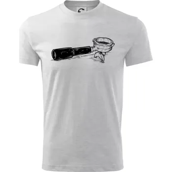 Páka kávovar - Tričko dětské bavlněné - 98 cm / 2 roky ( Světlešedý Melír )