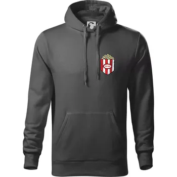 Pánská mikina Popcorn v kapse - Mikina pánská Cape s kapucí - 4XL ( Ocelově šedá )