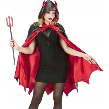 Karnevalový kostým Plášť čertice ďábel s rohy Halloween