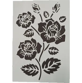 Šablona plastová pro kreativní tvoření - 15 x 21 - květina č.10