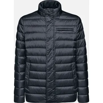 Pánská péřová bunda GEOX WARRENS G007041 TMAVĚ MODRÁ 52