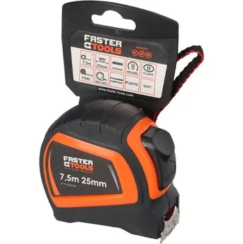 metr Metr svinovací magnetický 7,5 m x 25 mm, FASTER TOOLS