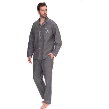 PÁNSKÉ PYŽAMOVÉ KALHOTY 2533 L&L šedá XL