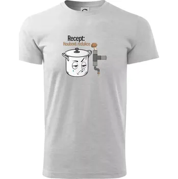 Pánské tričko Recept houbová redukce - Triko extra velké (5-8XL) - 8XL ( Světlešedý Melír )