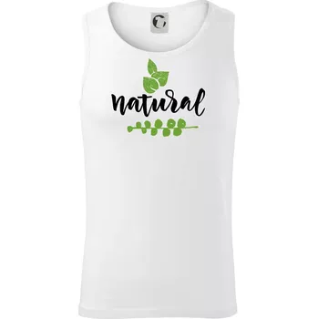Natural - nápis v listech - Tílko pánské Core - L ( Bílá )