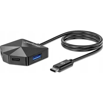 USB hub 4portový USB Typ-C 3.0 Hub - 2x USB-C + 2x USB-A, 5 Gb/s Rozbočovač Manhattan