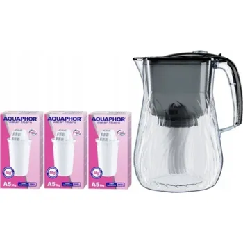 Filtrace vody Filtrační konvice Aquaphor Orleans 4.2l černá se 3 náhradními filtry A5 Mg
