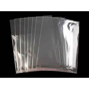 Obalový materiál PP sáček s lepicí klopou 30x45 cm, malé, transparent