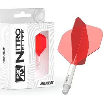 Příslušenství pro šipky Letky Red Dragon Nitro Flite White & Red #2 Short