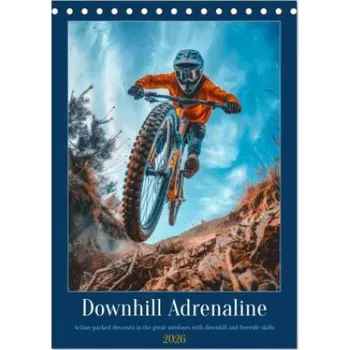 Diář Downhill Adrenaline (Desk Calendar 2026 DIN A5 portrait), CALVENDO 12 Month DeskCalendar: Experience the thrill of downhill biking every month. DE – Calvendo,Kerstin Waurick (EN)