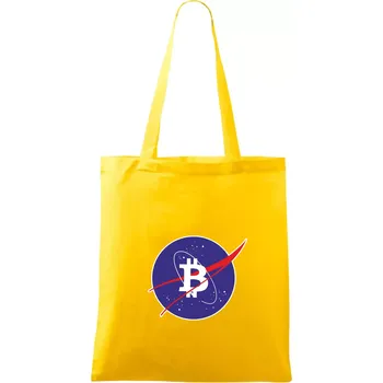 Bitcoin jiný vesmír - Taška bavlněná - 42 x 38 cm ( Žlutá )