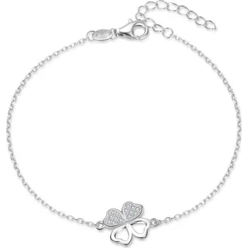 Náramek MOISS Půvabný stříbrný náramek se zirkony pro štěstí B0000374 + 2 měsíce na vrácení zboží