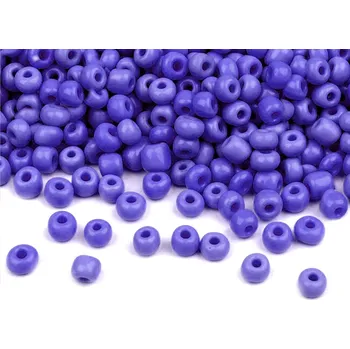 Rokajl 6/0 - 4 mm neprůhledný, střední, 43B modrá chrpová