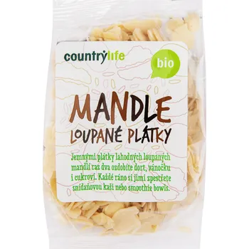 Mandle loupané plátky 100 g BIO COUNTRY LIFE