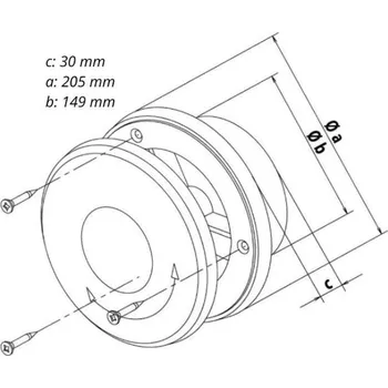 Větrací mřížka Ventil talířový s regulací TV Ø 150 mm, bílý 0425