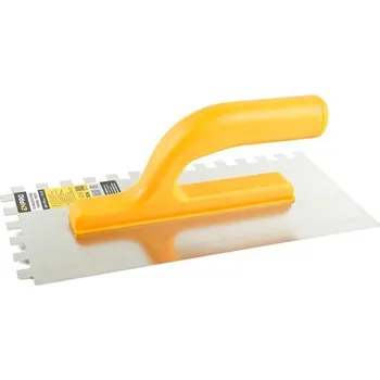 Zednické hladítko Hladítko nerez, zub 10 x10 mm, 280 x 130 mm, plastová rukojeť, ENPRO