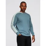 Pánská mikina OMBRE OM-SSNZ-0200 BLEACHED TURQUOISE L