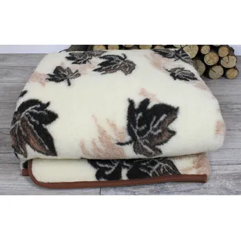 deka Vlněná deka listy