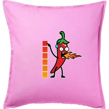 Polštář Stupnice pálivé - Polštář 50x50 - 50x50 - Pouze potah ( Růžová )