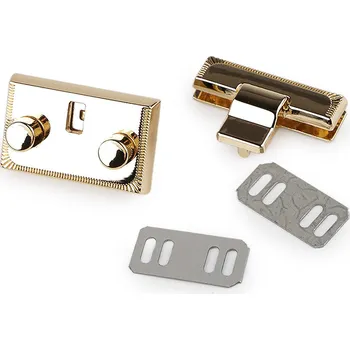 Sada zapínání na tašku 34x36 mm, barva 2 zlatá klasik