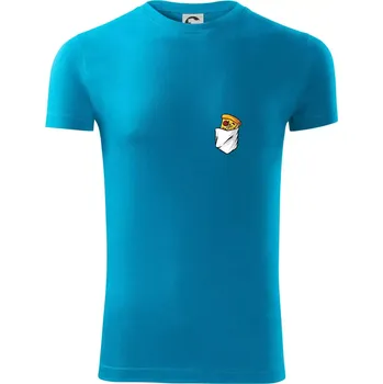 Pizza v kapse - Viper FIT - Pánské zůžené tričko - S ( Světlý tyrkys )