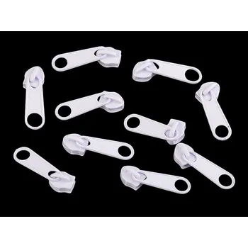 Zip Jezdec ke spirálovým zipům No 5, malé, 101 bílá