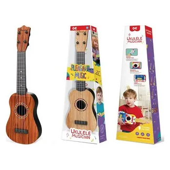 Strunný nástroj Klasická kytara s imitací dřeva velikost 21 palců - nylonové černé struny