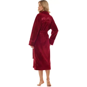 Dámský župan Dámský župan 2413 Camelia wine plus - L&L bordó 3XL