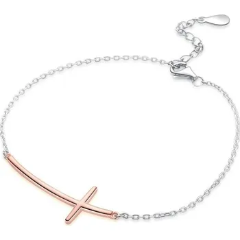 Náramek MOISS Módní bicolor náramek Křízek B0000437 + 2 měsíce na vrácení zboží