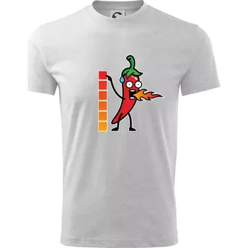 Chlapecké tričko Stupnice pálivé - Tričko dětské bavlněné - 98 cm / 2 roky ( Světlešedý Melír )