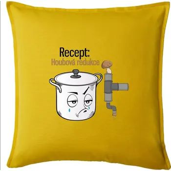 Polštář Recept houbová redukce - Polštář 50x50 - 50x50 - Pouze potah ( Žlutá )