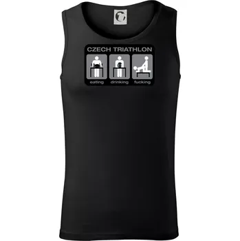 Pánské termoprádlo Czech triathlon (Hana-creative) - Tílko pánské Core - L ( Černá )