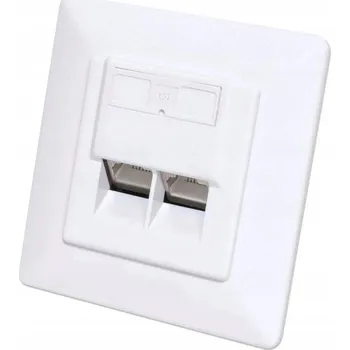 Elektrická zásuvka Síťová zásuvka pod omítku 2x RJ45 Cat6 10G, STP