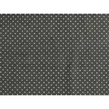 Bavlněná metráž / imitace lnu hrubší, puntík