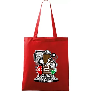 Nákupní taška Čokoláďák - Taška bavlněná - 42 x 38 cm ( Červená )
