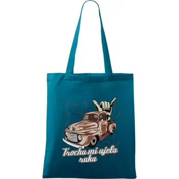 Trochu mi ujela ruka - Taška bavlněná - 42 x 38 cm ( Petrolejová )