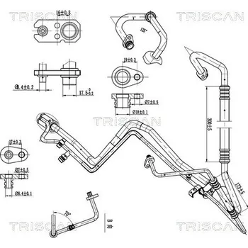 Vedení klimatizace Vysokotlaké / nízkotlaké vedení, klimatizace Triscan A/S 9010 28041