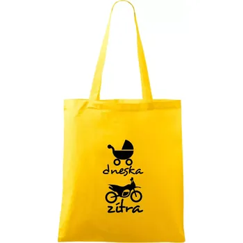 Dnes zítra cross - Taška bavlněná - 42 x 38 cm ( Žlutá )